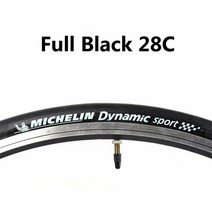미쉐린 다이나믹 스포츠 70023c 25c 28c 자전거 타이어 사이클링 도로 자전거 타이어 700c pneu bicicleta maxxi kenda 부품, 풀 블랙 28c
