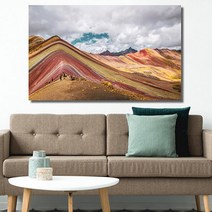 유홍아트 무지개 산 와이드 풍경 사진 그림 액자 10호(53x33cm) (6010576)