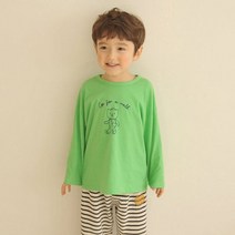 C 산책곰티 그린 핑크 XS-XL호 국내 아동복 아기옷 여아 남아