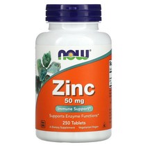 나우푸드 Now Foods 아연 50mg 250정, 250개