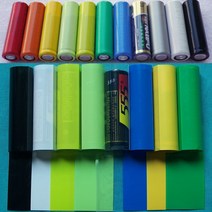 AA 배터리 PVC 열 수축 튜브 너비 23mm 길이 절연 필름 랩 보호 케이스 팩 와이어 20 개, 10 보라색