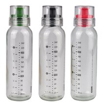 글라스락 눈금표시 오일병240ml(색상랜덤), 글라스락 눈금표시 오일병240ml x 1개입(블랙)