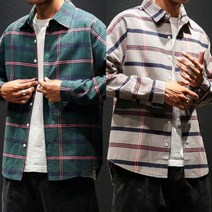 wuchs 남여공용 데일리 체크 셔츠
