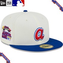[미국정품] 915728 스냅백 캡모자 MLB [애틀랜타 브레이브스] 뉴에라 Retro 59FIFTY Fitted Hat - Stone/Royal -