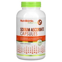 NutriBiotic Immunity Sodium Ascorbate 뉴트리바이오틱 나트륨 아스코브산염 250비건 캡슐