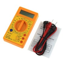 Mini LCD Digital Multimeter 1999 Counts AC/DC Volt Amp Ohm Diode hFE Tester Meter Ammeter Voltmeter, 02 yellow