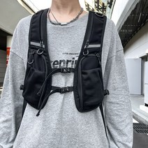 배달조끼 오토바이 라이더 블랙 통풍 조끼 배달 경량 대행 수납 택배, 검은색