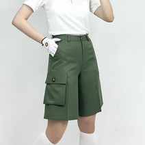 여성 골프 반바지 5부 스판 빅포켓 카고 팬츠