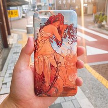 우리일쌍 무광 알폰스 무하 사계 여름 명화 휴대폰케이스/애플 아이폰7 최신 스마트폰 케이스 추천 (3619721), 아이폰X