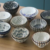 일본 가정식 그릇 밥 공기 국 그릇 set 공기대접세트, 빗살부엉이