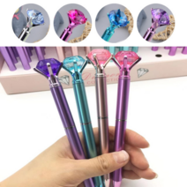 보석 큐빅 다이아몬드 볼펜 보석펜 홍보용 판촉물 답례품 단체 선물용, 골드