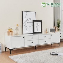 우아미가구 모노 라비에 1800 거실장 티비다이 BR5010 착불, 화이트