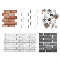 [실버미어] 3D입체 접착식 파벽돌 폼벽지 스티커 셀프시공, 05 입체파벽돌 진그레이