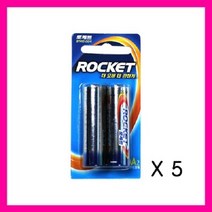 로케트 알카라인 AA 건전지 40알(1box) DSLR, 5개, 2개