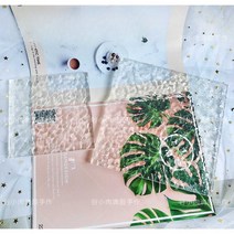 투명 모델링보드 물 물결 몰드 모양 DIY 재료 장식 강, 소형 14x14CM