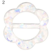 [케이로] 338259 1pcs 뜨거운 꽃 수 지 벨트 버클 t-셔츠 클립 셔츠 단추 코트 허리 코너 매듭 스카프 반지 의류 액세서리, 2