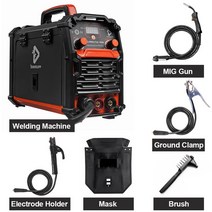 Mig 용접기 반자동 AC 220V 20-180A 인버터 티그 알곤 아크 가스 없음 Welder 3 in 1 시너지 효율적인, 01 220V