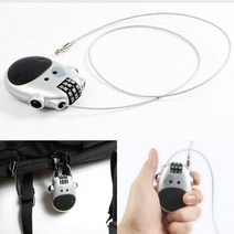 캐리어 도난방지 와이어 끈자물쇠 사물함철물점 안전, 실버