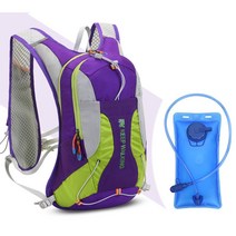 트레일러닝 조끼 런닝 베스트 공용 마라톤 아웃도어 백팩 등산 초경량 트레킹, 퍼플 + 2L 물주머니