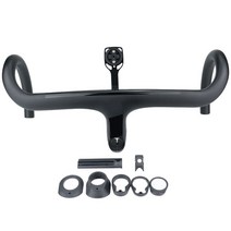 일체형핸들바 핸들 바 자전거 보조 그립 일체형 탄소 섬유 핸들 바 로드 차량 통합 와셔 코드 미터 홀더 38, 06 380X100mm accessorie