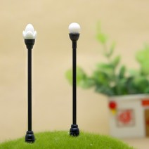 테라리움 미니 가로등_싱글전등 디오라마 미니어쳐, 싱글연꽃