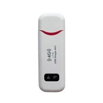 무선동글이 무선hdmi lte 4g wifi 라우터 휴대용 모뎀 스틱 sim 카드 무선, 흰색 빨간색, 1개