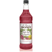 모닌 프리미엄 고메 시럽 루비 레드 자몽, 1개, 1L