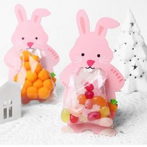 도매팜 귀여운 동물들이 들고있는 깜찍 포장지 메모지 편지지 사탕 초콜렛 쿠키, 2set(20p), 토끼