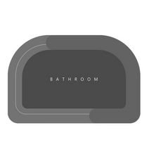 우아한클릭 빨아쓰는 규조토 발매트 반원 대형 소프트 욕실 발매트, 03-반원 다크그레이, 1개