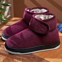 겨울 중장년층 하이탑 슬리퍼백 힐 미끄럼방지 키높이 쿠션창 기모 실내 보온 남녀공용 면화 부츠 FC5803