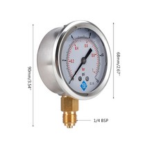 글리세린 채워진 압력 진공 화합물 게이지 68mm 다이얼 VAC 10000 PSI, 02 0-2bar