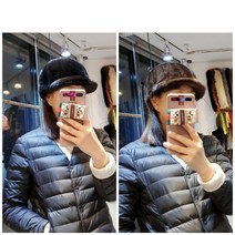 리얼밍크 승마모자