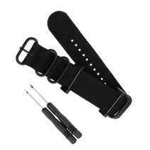 STK 블랙 나일론 스트랩 스테인레스 스틸 탕 버클 스트랩 Suunto 코어 24 미리 메터 교체 밴드 2 개 도구 시계