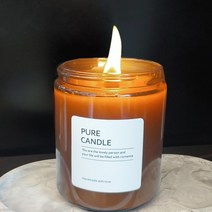 눈꽃향기 100%천연밀랍 캔들, 화이트라벨(우드심지)