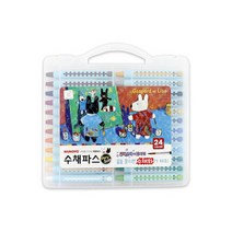 문교 레일 수채파스 24색 ( 스케치북 크레용