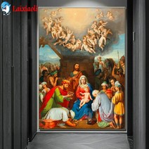 예수님사진 교회액자 기독교용품 다이아몬드 그림 예수 천사 전체 광장 라운드 다이아몬드, 라운드 100x130cm