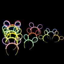 호쿠호니 놀이동산머리띠 연말파티 공원 야광 용품 미키마우스, 콘서트야광머리띠(옐로우)