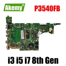 컴퓨터부품 호환 노트북 메인 보드 4G 8G RAM ASUS PRO P3540F P3540FB P3540FJ P3540 마더, 2.8G I3-8145U V2G