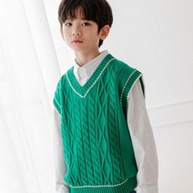 꼬마옴므 유아니트조끼 브이라인(5~17)