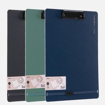 델리 누사인 고정 스트랩 클립보드 A4, 네이비, 5개