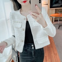 여성트위드자켓 봄 가을 예쁜 여자 카디건 숏 코트