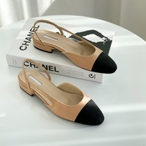 에디스아미 투톤 콤비 슬링백 플랫슈즈 2cm