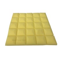 흡음패널 흡음재 방음재 어쿠스틱 패널 4pcs 50x50x3cm 스튜디오 폼 방음 폼 흡음 치료 사운드 웨지 보호 스폰지 7 색, 노란색
