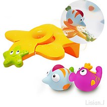 리시안제이 아기 목욕 놀이 육아 필수템 물고기 점프대 장난감 30개월 장난감 24개월 아기 선물