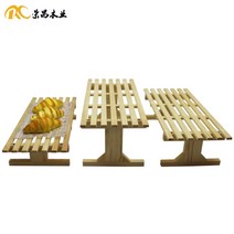 쿠키 진열대 빵 상품 매대 편의점 과자 선반 매장 선반장 진열장 베이커리 미니, 단단한 나무 3종 세트