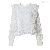 에이비플러스 ab.f.z 빅 레이스 러플 페미닌 블라우스 (AFV2HB33A)