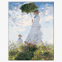 대형(물감 3배) 모모픽스페인팅 빅사이즈 유화그리기 모네 양산을 쓴 여인 75x60cm DIY명화그리기