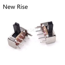 SK12D07 토글 스위치 3 핀 PCB 2 위치 1P2T SPDT SK12D07VG5 핸들 높이 5mm 소형 슬라이드 사이드 노브 20 개