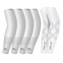 네파 심리스쿨토시2+요넥스 2X밴더 쿨토시1 여름토시 팔토시 기능성팔토시, B네파화이트2+요넥스화이트1