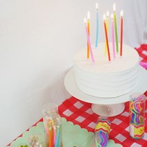 유어캔들 파티 미들스틱 생일초 모음, 슬림레인보우(5134)